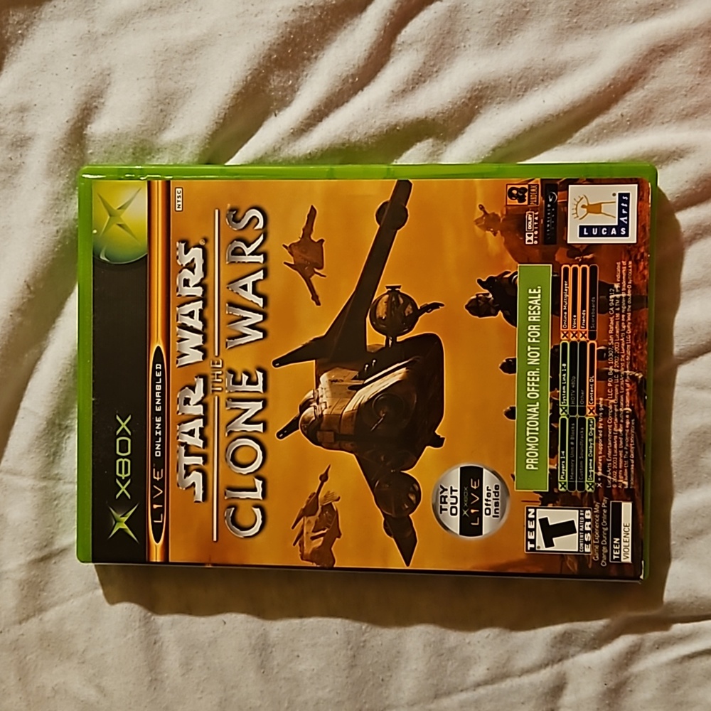 1/2 PRICE🔻Xbox Lucas Arts Star Wars Clone Wars/Tetris